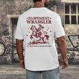 Elopement Wrangler Teacher ABA Behavior Support Cowboy Men's Back Print T-Shirt, funny design Elopement Wrangler Teacher ABA Behavior Support Cowboy Men's Back Print T-Shirt, funny design