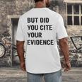 English Teacher But Did You Cite Your Evidence Men's Back Print T-Shirt, funny design