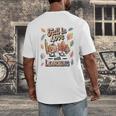 Fall In Love With Learning Teacher Autumn School Men's Back Print T-Shirt, funny design