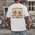 Fall In Love With Learning Teacher Student Autumn Pumpkin Men's Back Print T-Shirt, funny design Fall In Love With Learning Teacher Student Autumn Pumpkin Men's Back Print T-Shirt, funny design