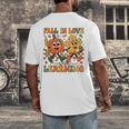 Fall In Love With Learning Thanksgiving Teacher Student Men's Back Print T-Shirt, funny design Fall In Love With Learning Thanksgiving Teacher Student Men's Back Print T-Shirt, funny design