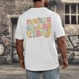 Fourth Grade Vibes Hello Team 4th Grade Teacher Kids Retro Men's Back Print T-Shirt, funny design