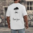 French Teacher Halloween Bonjour Ghost Men's Back Print T-Shirt, funny design French Teacher Halloween Bonjour Ghost Men's Back Print T-Shirt, funny design