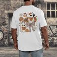 Ghost Reading Books Halloween Bow Spooky Teacher Student Men's Back Print T-Shirt, funny design Ghost Reading Books Halloween Bow Spooky Teacher Student Men's Back Print T-Shirt, funny design