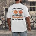 Groovy I Teach The Cutest Pumpkins In The Patch For Teacher Men's Back Print T-Shirt, funny design Groovy I Teach The Cutest Pumpkins In The Patch For Teacher Men's Back Print T-Shirt, funny design