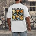 Growth Not Perfection Abstract Florals SPED Teacher Men's Back Print T-Shirt, funny design