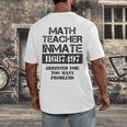 Halloween Math Teacher Prisoner Costume Men's Back Print T-Shirt, funny design Halloween Math Teacher Prisoner Costume Men's Back Print T-Shirt, funny design