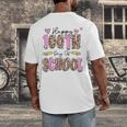 Happy 100th Day Of School Leopard Print Teacher Student Kids Men's Back Print T-Shirt, funny design