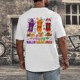 Happy Hallothanksmas Halloween Thanksgiving Pencils Teachers Men's Back Print T-Shirt, funny design