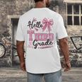 Hello Third Grade First Day Of School Coquette Teacher Girl Men's Back Print T-Shirt, funny design Hello Third Grade First Day Of School Coquette Teacher Girl Men's Back Print T-Shirt, funny design