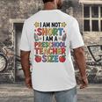 I'm Not Short I'm A Preschool Teacher Size Quote Women Men's Back Print T-Shirt, funny design I'm Not Short I'm A Preschool Teacher Size Quote Women Men's Back Print T-Shirt, funny design
