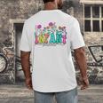 Infant Teacher Floral First Day Back To School Teaching Men's Back Print T-Shirt, funny design