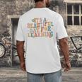 It's a Beautiful Day For Learning Teacher Students Men Women Men's Back Print T-Shirt, funny design