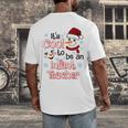 It's Cool To Be a Infant Teacher Snowman Winter Christmas Men's Back Print T-Shirt, funny design