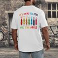 Its Okay To Feel All The Feels Mood Color Crayons Teacher Men's Back Print T-Shirt, funny design Its Okay To Feel All The Feels Mood Color Crayons Teacher Men's Back Print T-Shirt, funny design