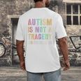 Kids AUTISM IS NOT A TRAGEDY IGNORANCE IS Proud Teacher Crew Men's Back Print T-Shirt, funny design