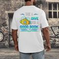 Librarian Teacher Dive Into A Good Book Reading Premium Tri-Blend Men's Back Print T-Shirt, funny design Librarian Teacher Dive Into A Good Book Reading Premium Tri-Blend Men's Back Print T-Shirt, funny design