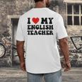 I Love My English Teacher Heart English Language Teachers For Men Women Kids Men's Back Print T-Shirt, funny design I Love My English Teacher Heart English Language Teachers For Men Women Kids Men's Back Print T-Shirt, funny design