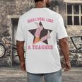 Man I Feel Like A Teacher Retro Western Country Cowgirl Men's Back Print T-Shirt, funny design