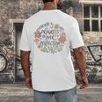 Motivational Progress Over Perfection Back To School Teacher Men's Back Print T-Shirt, funny design