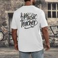 Music Teacher For Women Elementary First Day Of School Men's Back Print T-Shirt, funny design Music Teacher For Women Elementary First Day Of School Men's Back Print T-Shirt, funny design
