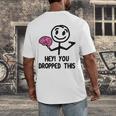 Nerdy Hey You Dropped This Brain Math Teacher Men's Back Print T-Shirt, funny design Nerdy Hey You Dropped This Brain Math Teacher Men's Back Print T-Shirt, funny design