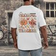 One Thankful Teacher Thanksgiving Groovy Fall Autumn Teacher Men's Back Print T-Shirt, funny design One Thankful Teacher Thanksgiving Groovy Fall Autumn Teacher Men's Back Print T-Shirt, funny design