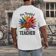 One Thankful Teacher Thanksgiving TurkeyCute Pencil Men's Back Print T-Shirt, funny design One Thankful Teacher Thanksgiving TurkeyCute Pencil Men's Back Print T-Shirt, funny design