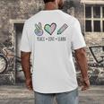 Peace Love Learn Tie Dye Teacher Kids 100th Days Of School Men's Back Print T-Shirt, funny design Peace Love Learn Tie Dye Teacher Kids 100th Days Of School Men's Back Print T-Shirt, funny design
