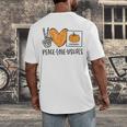 Peace Love Visuals Sped Teacher Pumpkin Skeleton Halloween Men's Back Print T-Shirt, funny design Peace Love Visuals Sped Teacher Pumpkin Skeleton Halloween Men's Back Print T-Shirt, funny design
