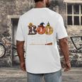 Preschool Boo Crew Teacher Halloween Men's Back Print T-Shirt, funny design
