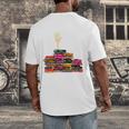 Reading Books Librarian Reader Nerd I'm Ok Teacher School Men's Back Print T-Shirt, funny design
