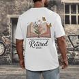 Retired 2025 A New Chapter Begins Retirement Teacher Book Men's Back Print T-Shirt, funny design Retired 2025 A New Chapter Begins Retirement Teacher Book Men's Back Print T-Shirt, funny design