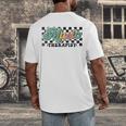 Retro Checkered Music Therapist Squad Music Therapy Teacher For Men Women Men's Back Print T-Shirt, funny design Retro Checkered Music Therapist Squad Music Therapy Teacher For Men Women Men's Back Print T-Shirt, funny design