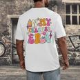 Retro Groovy In My Teaching Era Best Teacher Appreciation Men's Back Print T-Shirt, funny design