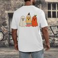 Retro Pencil Ghost Boo Spooky Teacher Halloween Costume Men's Back Print T-Shirt, funny design Retro Pencil Ghost Boo Spooky Teacher Halloween Costume Men's Back Print T-Shirt, funny design