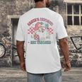 Retro Pink Christmas Santa's Favorite Art Teacher Artist Men's Back Print T-Shirt, funny design Retro Pink Christmas Santa's Favorite Art Teacher Artist Men's Back Print T-Shirt, funny design