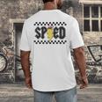 Retro SPED Teacher Pencil Lightning Bolt Back To School Men's Back Print T-Shirt, funny design Retro SPED Teacher Pencil Lightning Bolt Back To School Men's Back Print T-Shirt, funny design