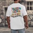 Retro Teaching Future Leaders Groovy Teacher Back To School Men's Back Print T-Shirt, funny design Retro Teaching Future Leaders Groovy Teacher Back To School Men's Back Print T-Shirt, funny design