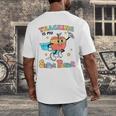 Retro Teaching Is My Superpower Apple Teacher Appreciation Men's Back Print T-Shirt, funny design Retro Teaching Is My Superpower Apple Teacher Appreciation Men's Back Print T-Shirt, funny design