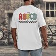 Rock Abcd Back To School Abcd Preschool Teacher Appreciation Men's Back Print T-Shirt, funny design Rock Abcd Back To School Abcd Preschool Teacher Appreciation Men's Back Print T-Shirt, funny design