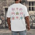 School Pencils And Bows Teacher Bow Coquette Pencil Girls Men's Back Print T-Shirt, funny design