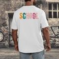 School Psychologist Rainbow Psychology Teacher Men's Back Print T-Shirt, funny design School Psychologist Rainbow Psychology Teacher Men's Back Print T-Shirt, funny design