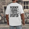 Science Because Figuring Things Out Teacher Scientific Adult Men's Back Print T-Shirt, funny design Science Because Figuring Things Out Teacher Scientific Adult Men's Back Print T-Shirt, funny design