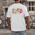 Sped Teacher Halloween Ghost Special Education Preppy Fall Men's Back Print T-Shirt, funny design Sped Teacher Halloween Ghost Special Education Preppy Fall Men's Back Print T-Shirt, funny design