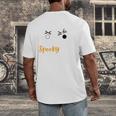 Spooky Inequalities Ghosts Halloween Math Teacher Men's Back Print T-Shirt, funny design