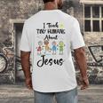 I Teach Tiny Humans About Jesus Sunday School Teacher Men's Back Print T-Shirt, funny design I Teach Tiny Humans About Jesus Sunday School Teacher Men's Back Print T-Shirt, funny design