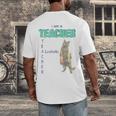 I Am A Teacher Alcoholic Cat Beer Feline Men Women Men's Back Print T-Shirt, funny design I Am A Teacher Alcoholic Cat Beer Feline Men Women Men's Back Print T-Shirt, funny design