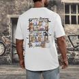 Teacher Library Ghost Reading Book Halloween Cat Men's Back Print T-Shirt, funny design Teacher Library Ghost Reading Book Halloween Cat Men's Back Print T-Shirt, funny design
