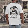 Teacher Para Life Tee Paraprofessional Cute Messy Bun Men's Back Print T-Shirt, funny design